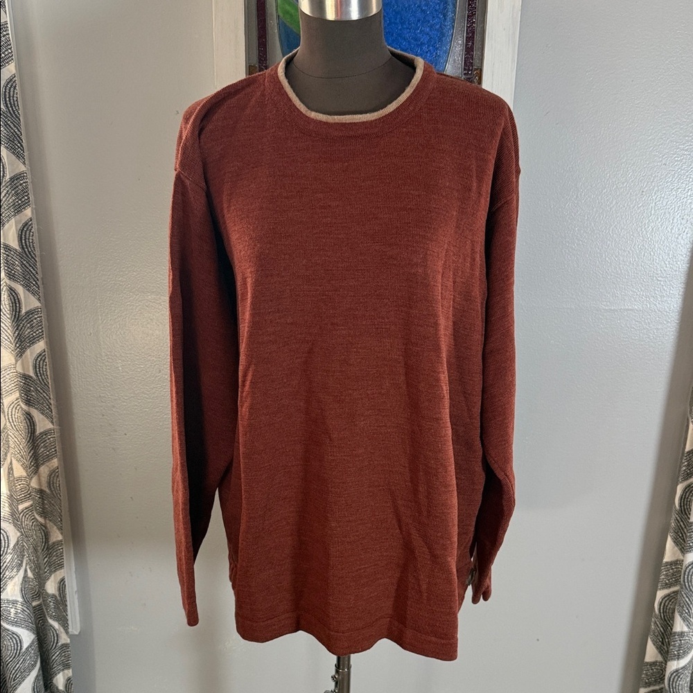 Woolrich 100% Merino Wool Crew Neck Sweater SZ 2XL